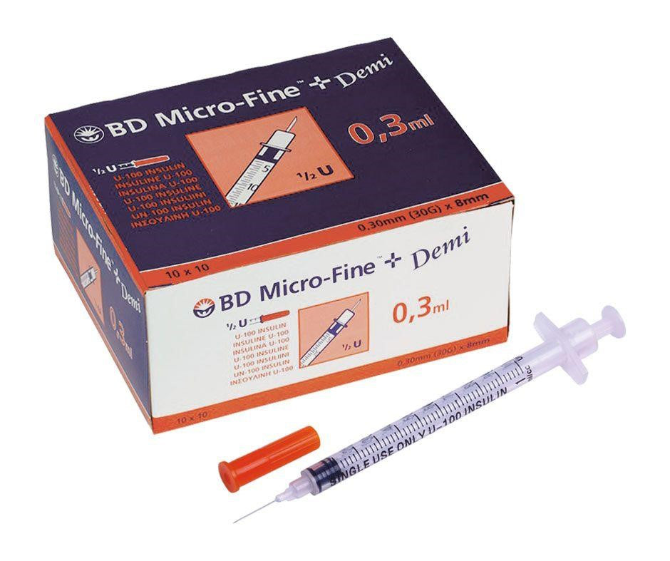 B.D MICRO-FINE INSULIN 0.3 NEEDLES